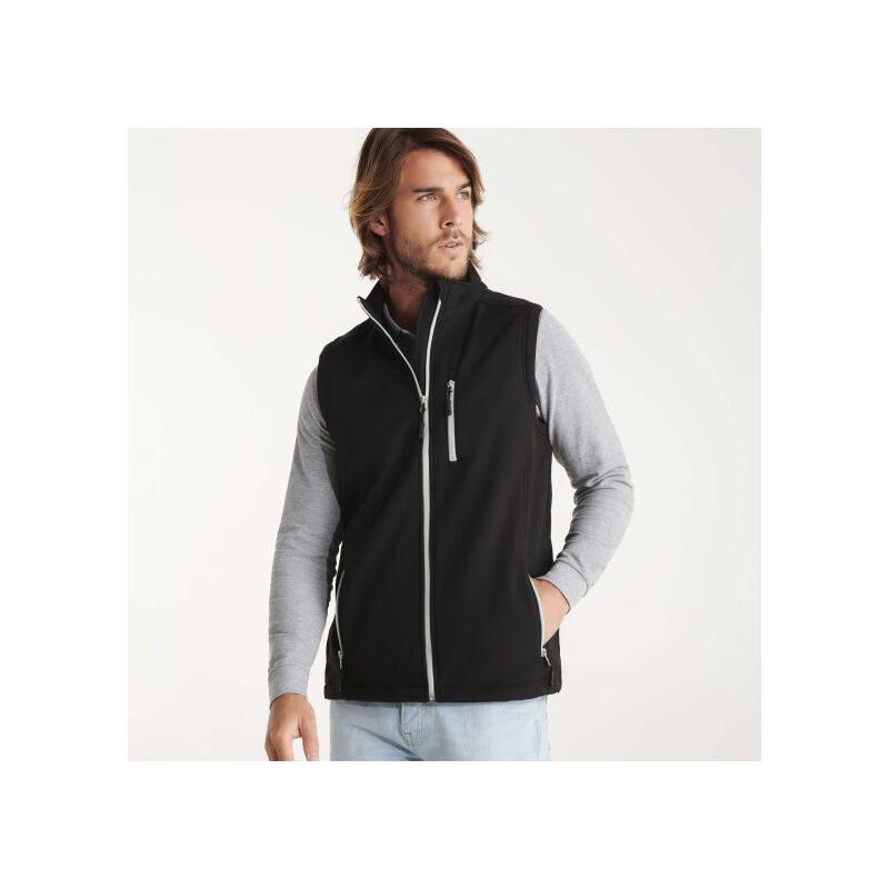 

Roly - Chaleco soft shell compuesto NEVADA RA1199 | Negro - S