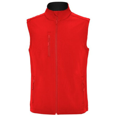 Chaleco softshell de 2 capas con forro interior en tejido polar QUEBEC ROLY L Rojo
