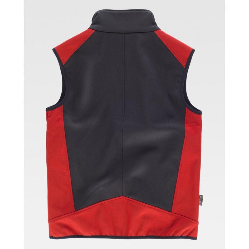 

Chaleco sport en tejido cortavientos con membrana transpirable WORKTEAM S9315 | S - Negro / Rojo