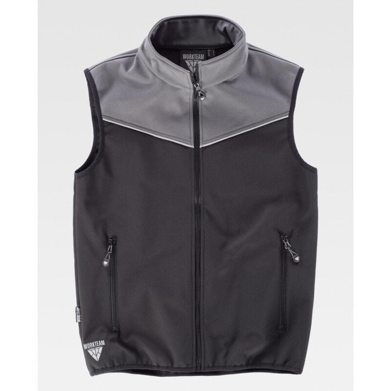 

Chaleco Workshell con canesús combinados de tejido cortavientos S9316 Sport | M - Negro / Gris - Workteam