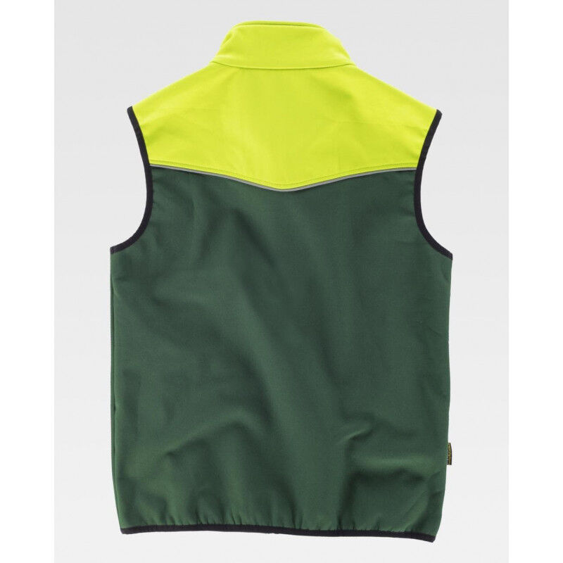 

Chaleco Workshell con canesús combinados de tejido cortavientos WORKTEAM S9316 Sport | S - Verde oscuro / Amarillo A.V