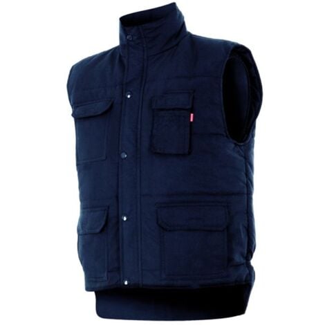 Chaleco Trabajo Xxxl Acolchad Poliester Multibolsillo Azul/Marino Velilla