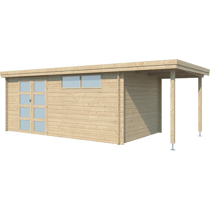 Chalet en bois 14.9 m² avec extension Moderne Sans option