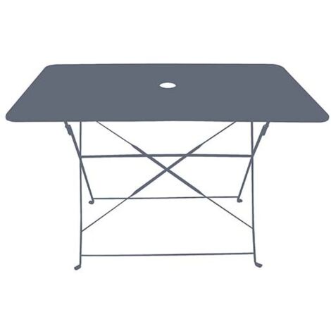CHALET & JARDIN Ensemble repas Bistrot dépliant métal - Table + 4 Chaises - Gris