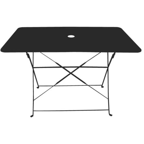 CHALET & JARDIN Table rectangulaire pliante en acier 110 x 70 cm