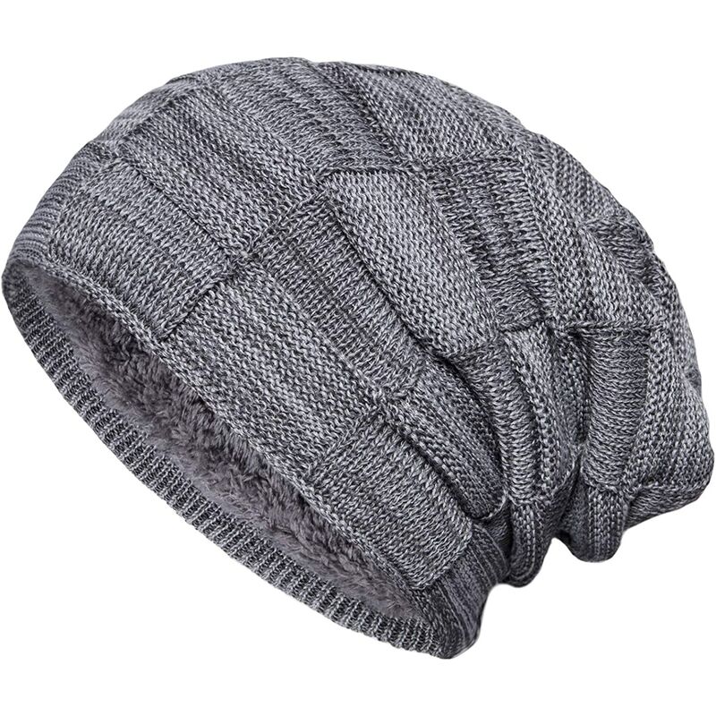

Chalier gorro de invierno para hombre Gorro de invierno cálido con forro polar negro Gorro de invierno para hombre REUTILIZABLE Gorro de invierno
