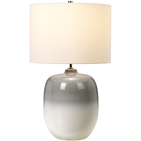 Chalk Farm Tischlampe aus Keramik mit Trommelschirm