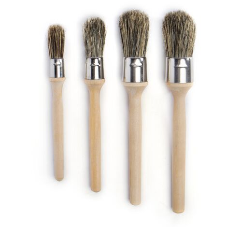 main image of "Chalk & Wax Brush - Set of 4 | Pukkr - Beige"