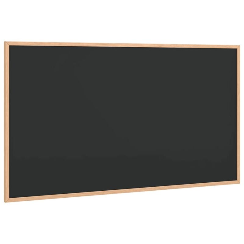 Chalkboard with Solid Pine Wood Frame Black 100x55 cm Vidaxl