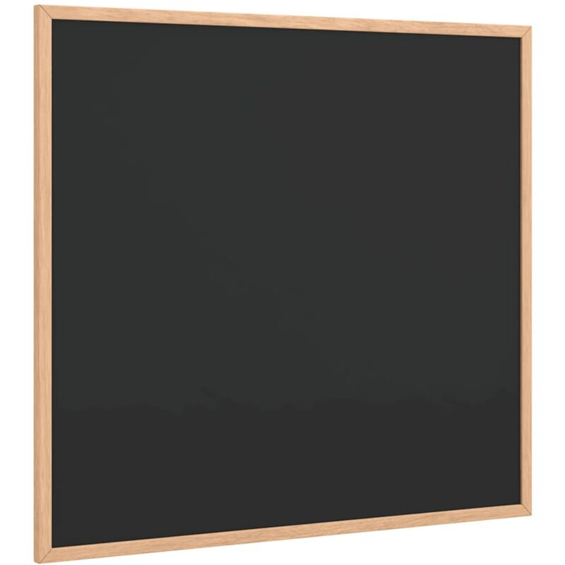 Chalkboard with Solid Pine Wood Frame Black 60x55 cm Vidaxl