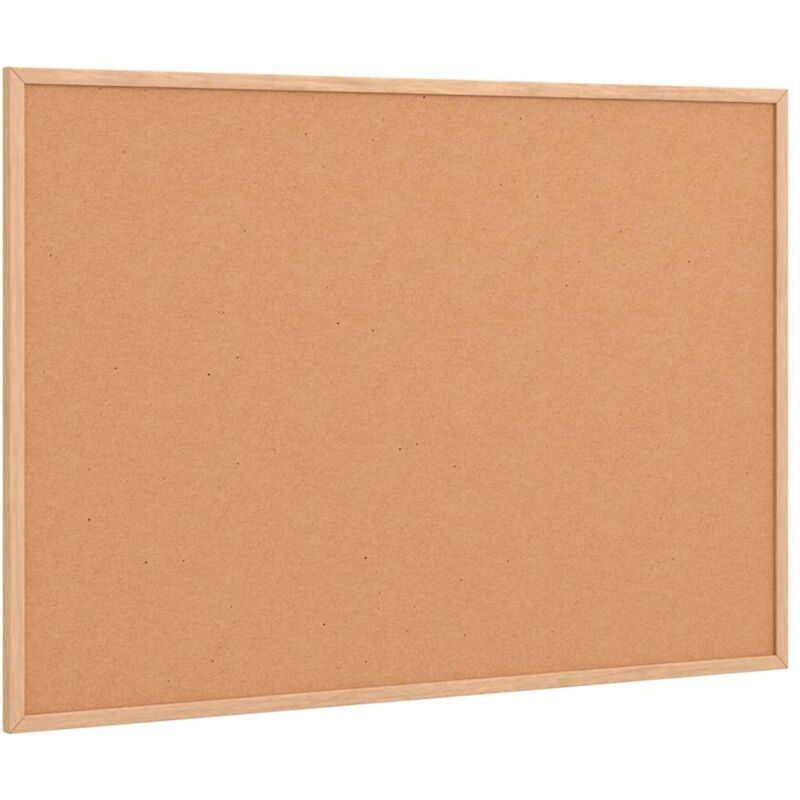 Cork Board with Solid Pine Wood Frame 80x55 cm Vidaxl