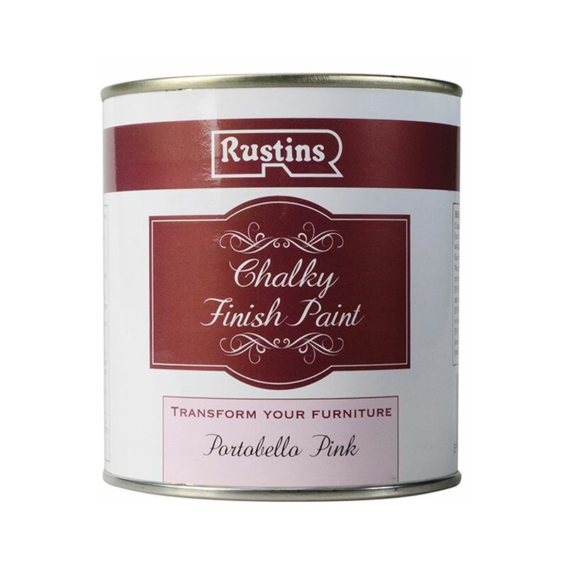 Rustins - CHAPP500 Chalky Finish Paint Portobello Pink 500ml RUSCPPP500