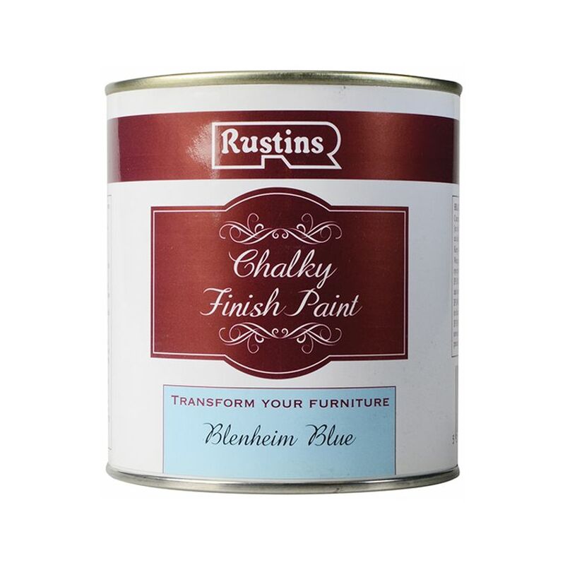 Rustins Chalky Finish Paint Blenheim Blue 500ml RUSCPBB500