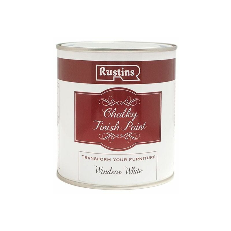 Rustins Chalky Finish Paint Windsor White 250ml RUSCPW250