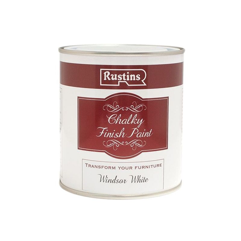 Rustins - CHAPW500 Chalky Finish Paint Windsor White 500ml RUSCPW500