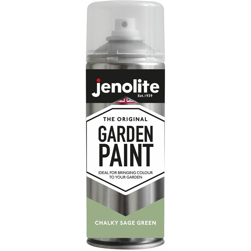 Mm_unverified_brand - Chalky Sage Green - 1 x 400ml Aerosol - jenolite Garden Furniture Aerosol Paint - Chalky Sage Green - Use on wood, metal,