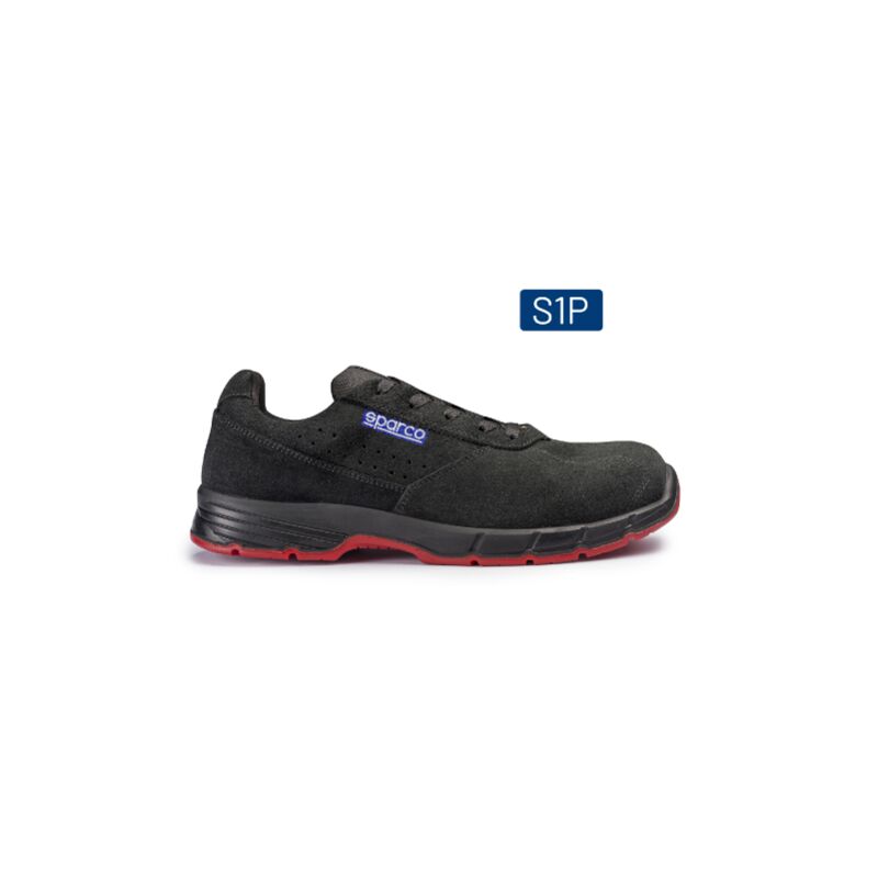Sparco - Chaussure de se'curite' basse Challenge Hinwil esd S1P src noire N.46 en daim et nylon avec embout pour usage exte'rieur et inte'rieur Nero