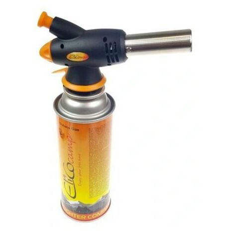 Chalumeau à gaz deElico RK-3110 avec 220g de gaz, idéal pour la cuisine et le soudage léger, allumage piézoélectrique, flamme réglable, portable, sûr et rechargeable pour une utilisation prolongée.