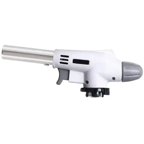 Chalumeau de cuisson à allumage automatique au butane, brûleur de soudage à gaz, chalumeau à gaz avec flamme, pistolet à flamme, idéal pour barbecue, camping et réchauds de cuisine portables