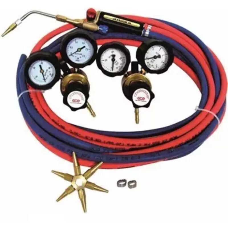 Sodise - Chalumeau oxy-gaz kit complet avec tuyaux 2X5m détendeurs