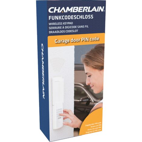 Chamberlain – Serrure à code radio pour motorisations de portes de garage – Code PIN 4 chiffres – Compatible avec ML510EV, ML700EV, ML1000EV – Pile 9V
