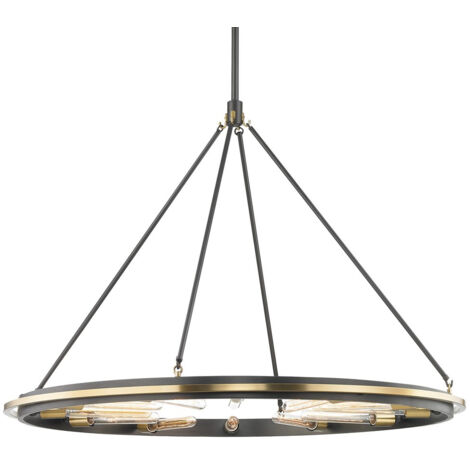 Chambers Suspension 12 Lumières Laiton Vieilli