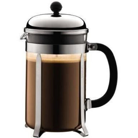 CHAMBORD - Cafetera de émbolo BODUM, 12 tazas, 1,5 l, acero inoxidable
