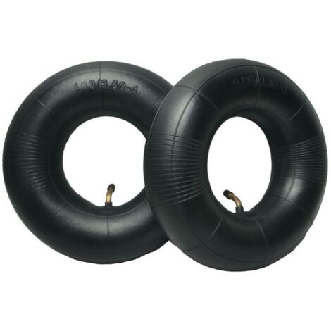 Chambre à air 4.10/3.50-4 – Tige de valve TR87 incurvée – Caoutchouc isobutène haute performance – Pression maximale 30 PSI