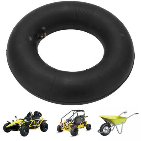 Chambre à air pour brouette, 4.10/3.50-6, pneu de rechange pour roue pneumatique avec forte capacité de charge, tige de valve incurvée, chambre à air pour brouette, tondeuse, chariot à main