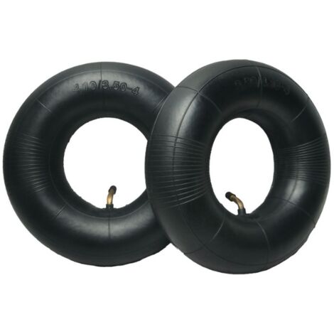Chambre A Air - Valve Droite TR13 - Pour Pneus 410/350-4 - Compatible Chariots Jardin Brouettes Tondeuses - Lot De 2