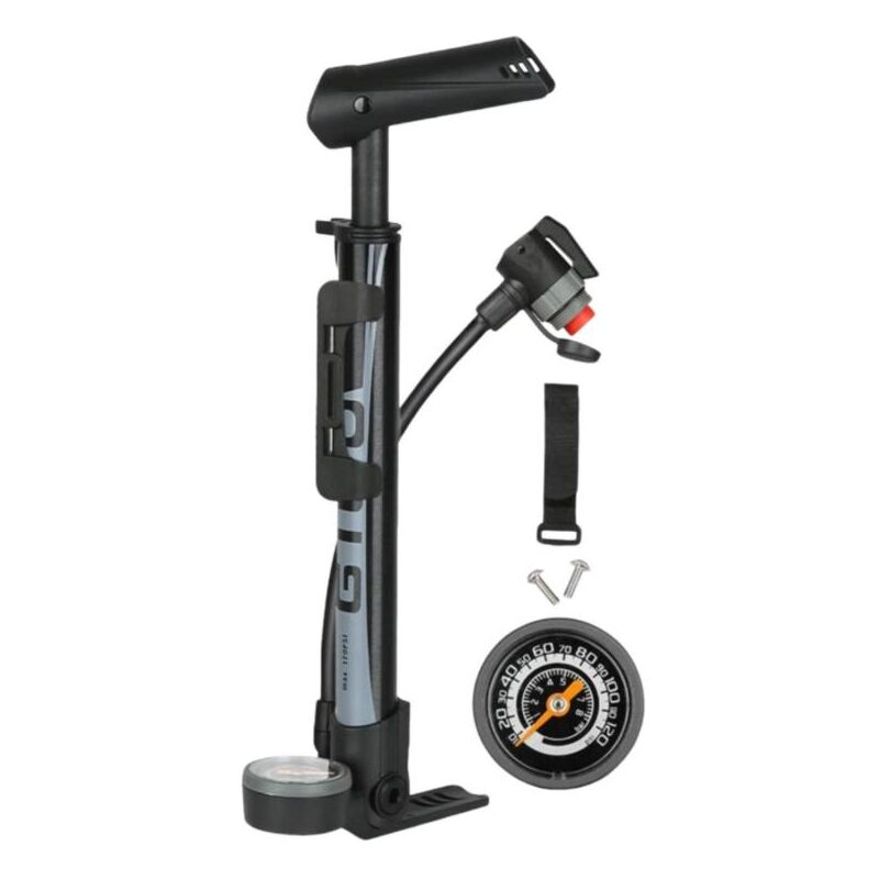 Pompe à air portable GIYO pour VTT, vélo de route, gonfleur haute pression 120 psi, avec valve Schrader et Presta, manomètre pour pneus de suspension
