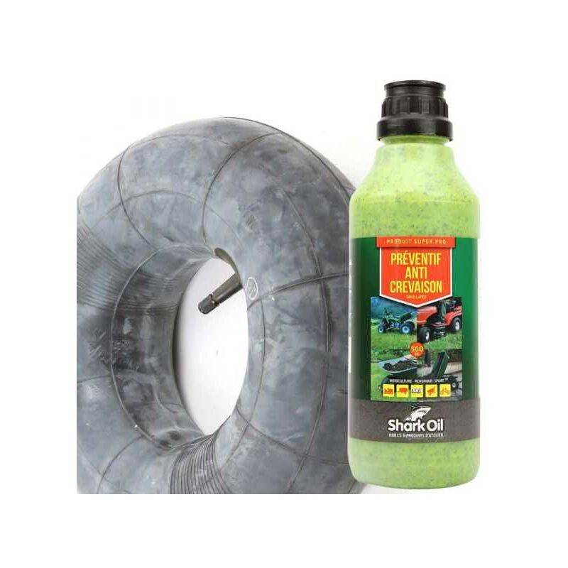 Chambre à air 15 x 600 x 6 droite + Anticrevaison SharkOil oko 500 ml