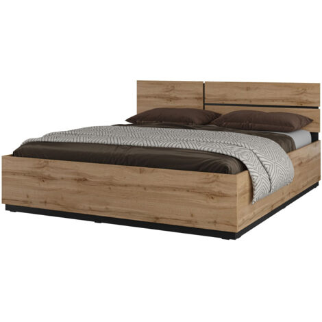 Chambre complète CROSS Chène 160x200 cm - sans armoire