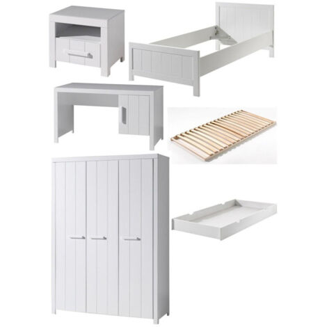 Chambre Complète Enfant 6P "Erik III" Blanc