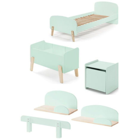 Chambre Complète Enfant 6P "Kiddy" Vert Menthe
