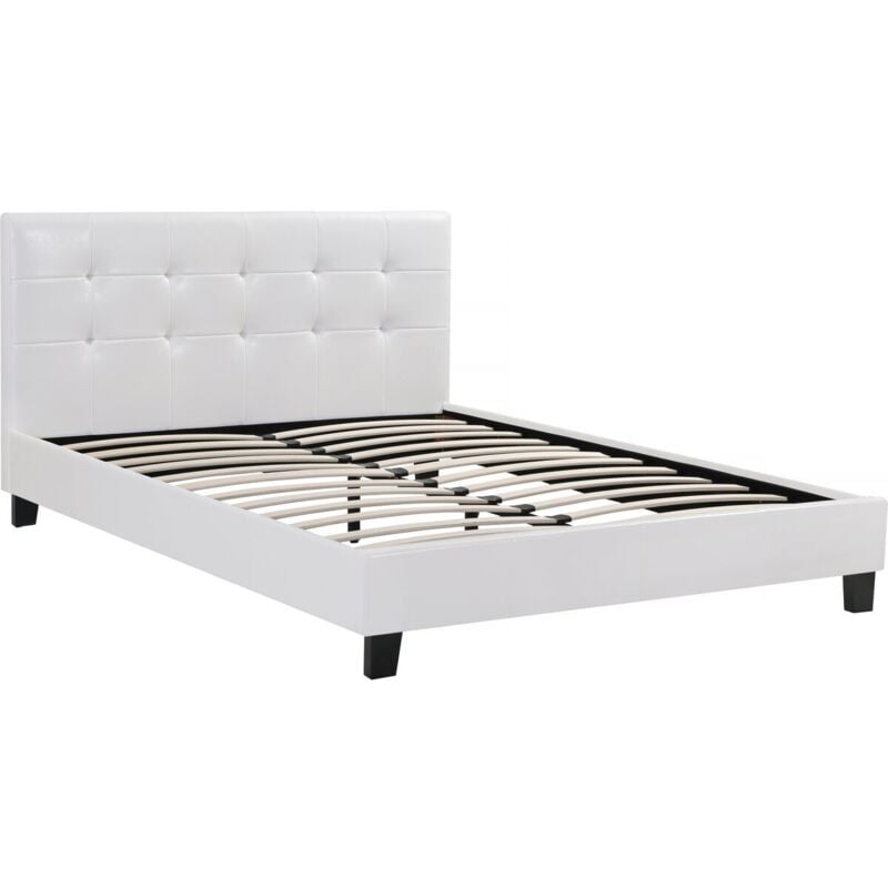 Habitat Et Jardin - Lit double en pvc 'Julia' - 160 x 200 cm - Blanc