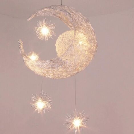Chambre Suspension enfant Light Moon Star Kid Lustre lumière plafonnier moderne Balcon Lampe