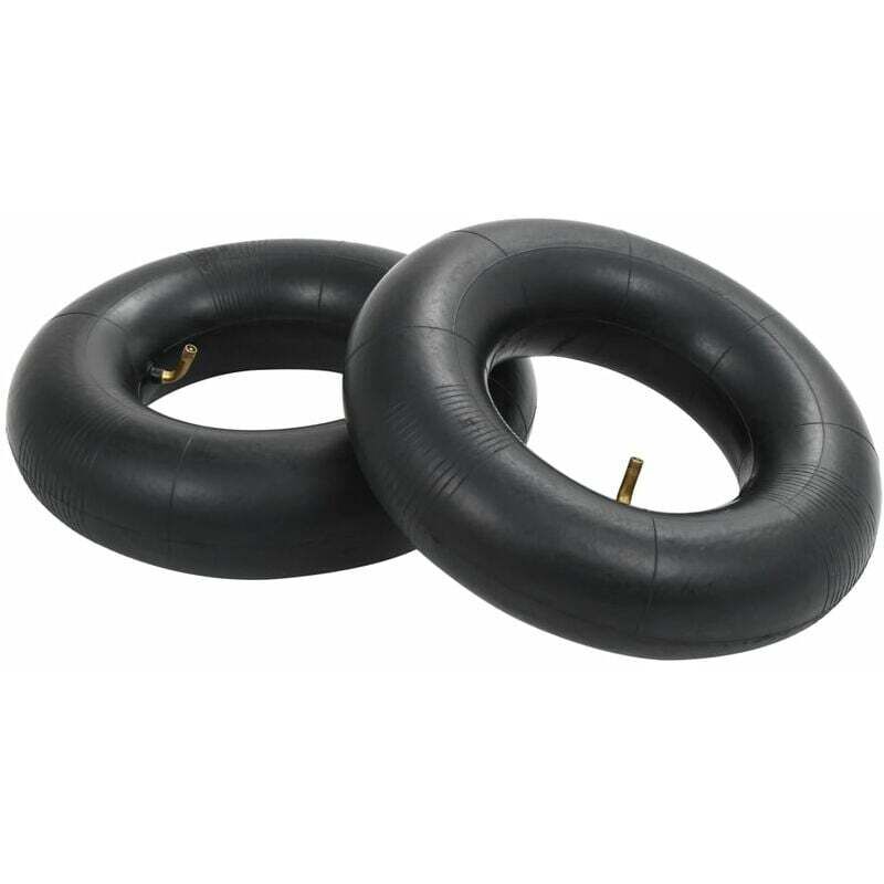 Chambres à air de brouette 2 pcs 13x5.00-6 Caoutchouc Noir