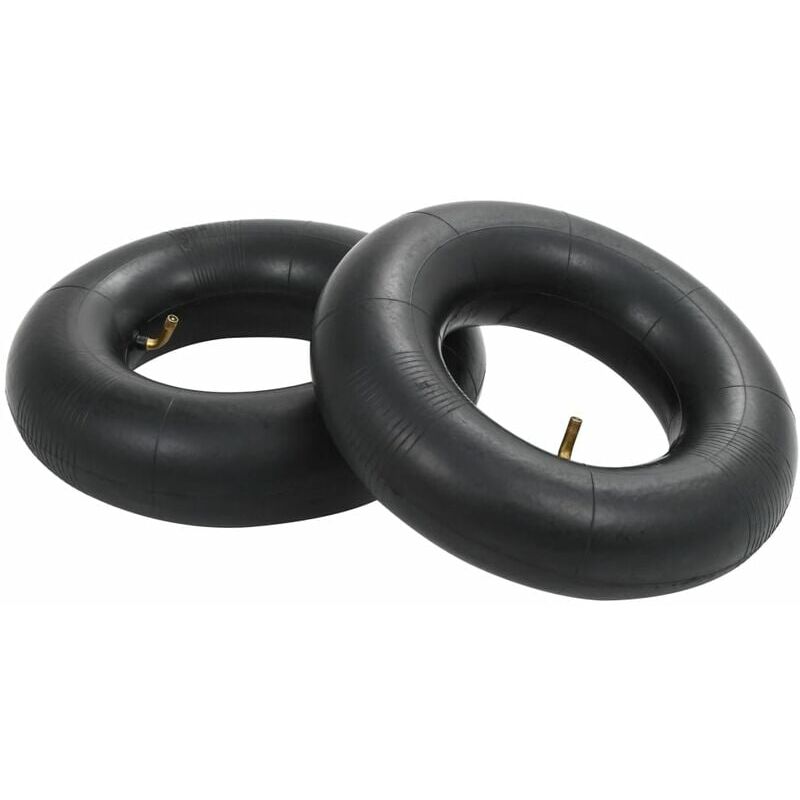Chambres à air de brouette 2 pcs 13x5.00-6 Caoutchouc Noir