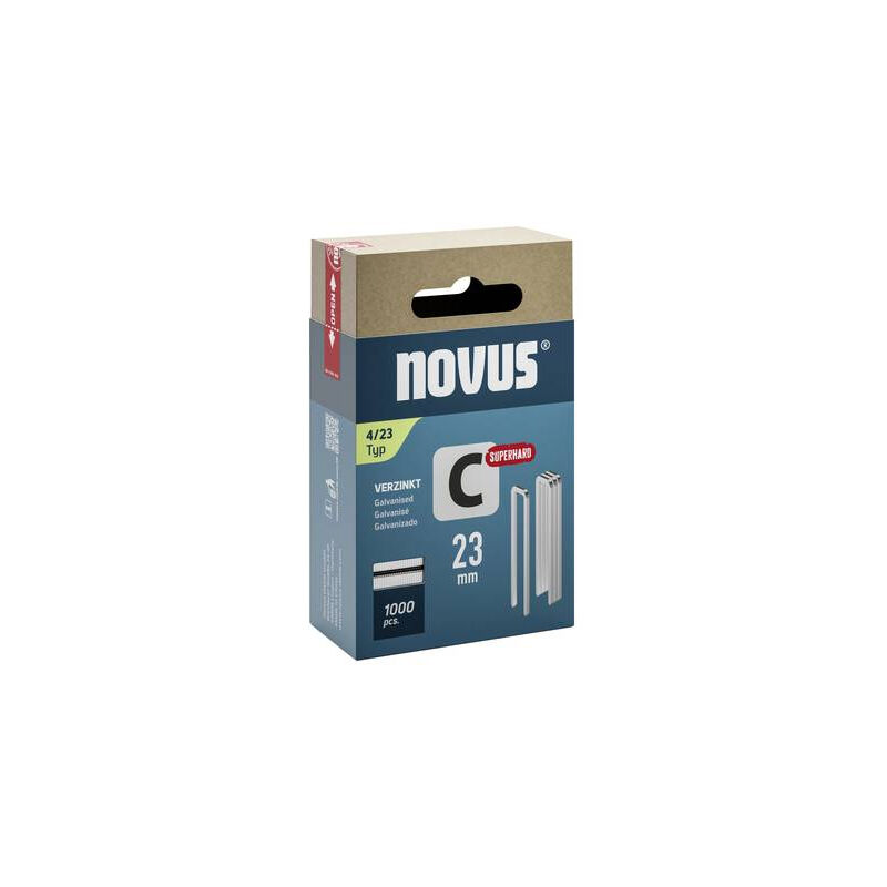Agrafes à dos fin - type 4 1000 pc(s) Novus 042-0803 dimensions (l x l) 23 mm x 6.1 mm