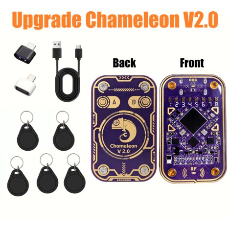 Chameleon Ultra V2 RFID-Emulator-Lesegerät/NFC-Duplikator, 125 kHz/13,56 MHz Frequenz, Schlüsselanhängerkarte