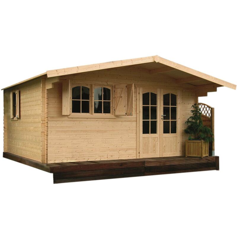 Solid - Abri jardin bois 'Chamonix' - 19.98 m² - 4.78 x 4.18 x 2.35 m - 40 mm