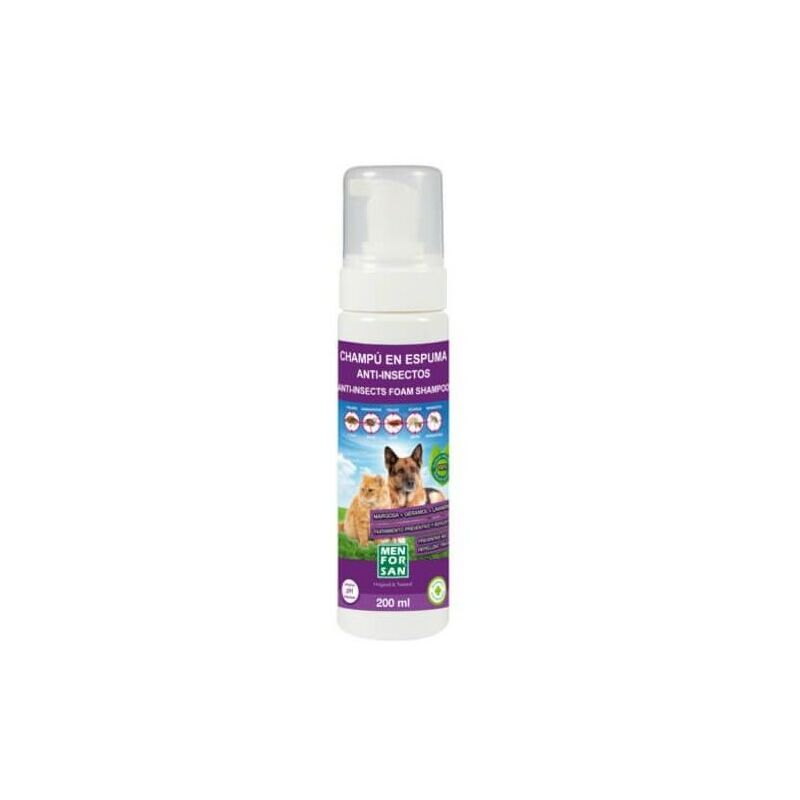 

Champú en espuma anti insectos 200 ml para perros y gatos - Menforsan