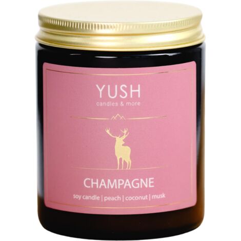 Champagner – SOJAKERZE MIT CHAMPAGNERDUFT – YUSH – 180 ml