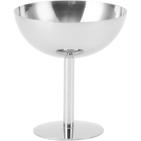 Champagnerglas aus lebensmittelechtem Edelstahl, spülmaschinenfest, stabil für Eiscreme, Partys, Familienfeiern, Bars oder Cafés.