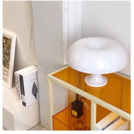Champignon Lampe De Table-Moderne Simple Nordique-Chambre Chevet Atmosphère Lecture Lampe De Bureau-Blanc-Type De Prise--