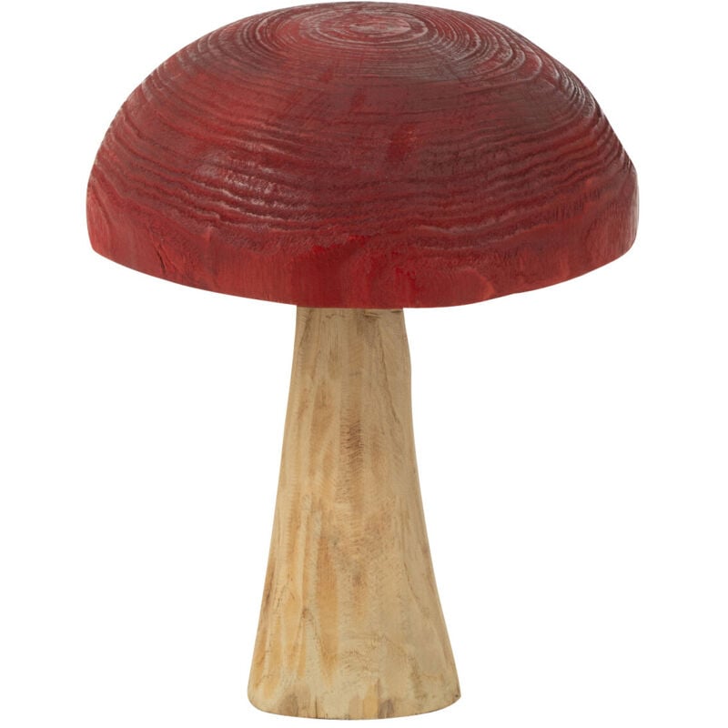 Champignon rouge décoratif en bois 39 cm