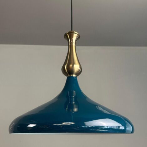 Champion Suspension Luminaire Vintage, Lustre Salon de 35 cm, Lustre Cuisine en Métal, Lampe E27 Vintage pour Chambre, Suspension Luminaire pour Salle à Manger, Couloir, Vert D'eau