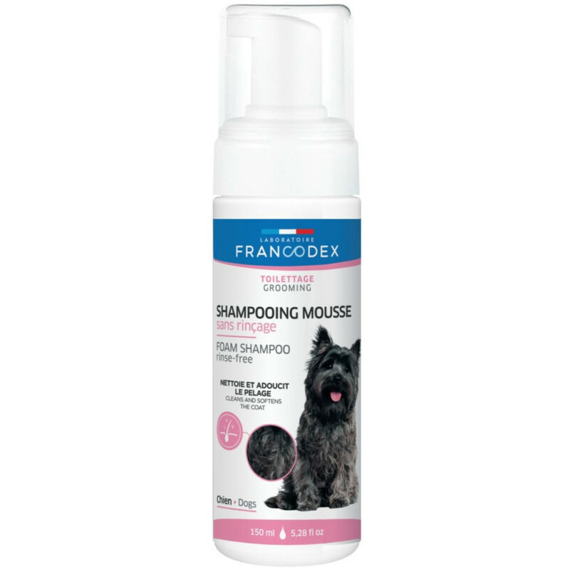 

Champú espumoso sin aclarado 150 ml - para perros