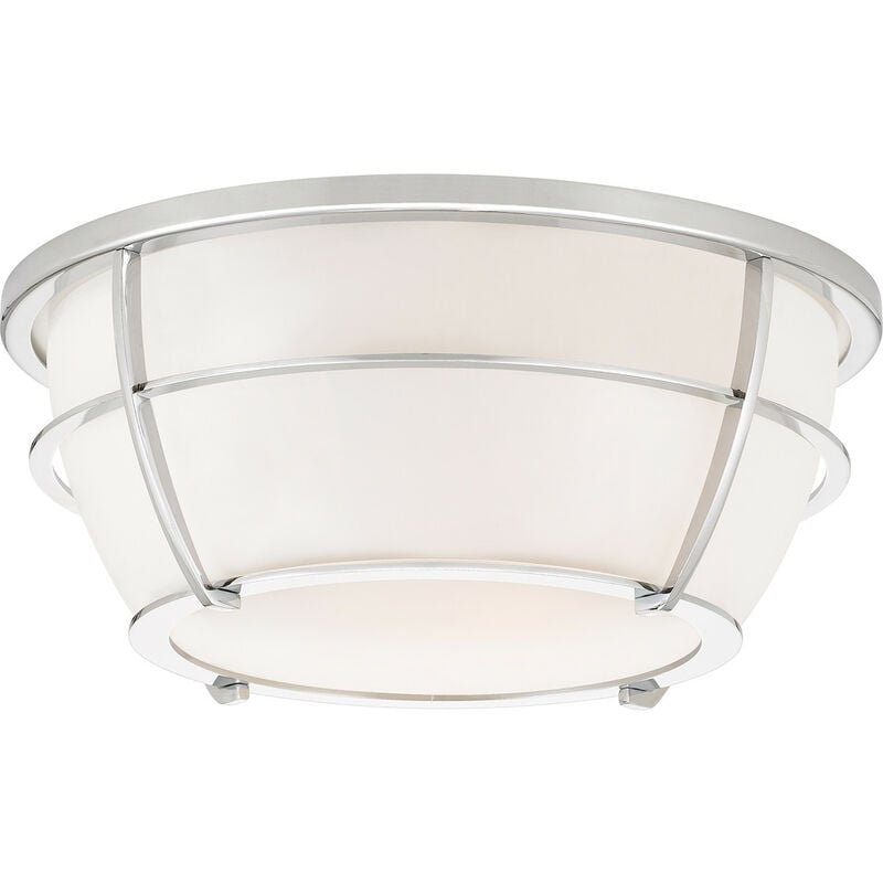 Chance - 2 Light Flush Mount - Polished Chrome Finish, E27 - Elstead